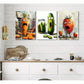 3pcs   CCute Cool Vegetable Food Modern Metal Print Ready to Hang Art