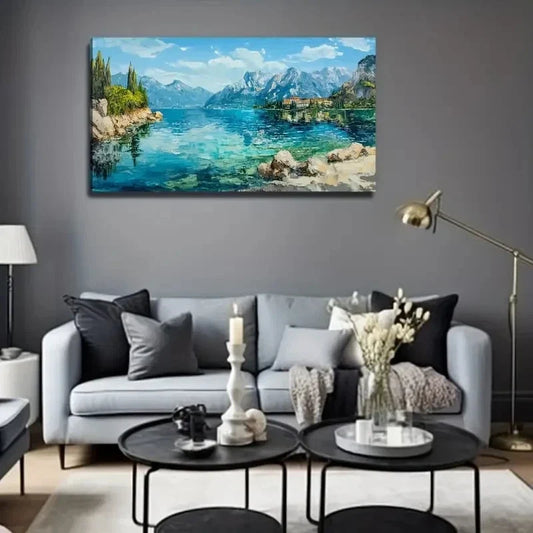 Beautiful Mountain And River Wall Art Canvas Office Home Room Framed 120x60cm