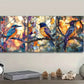 3pcs Stained Glass Bird, Luxurious Wall Art Set Canvas Framed 40x60cm - High Quality Print 100% Australian Made Wall Canvas Ready to Hang