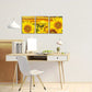 3pcs Sunflower Yellow Flower Sunrise Metal Print Ready to Hang Art