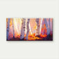 Autumn Birch Forest Landscape Wall Art Canvas Office Home Room Framed 120x60cm