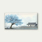 Trees And Houses Lake Wall Art Canvas Office Home Room Framed 80x45cm