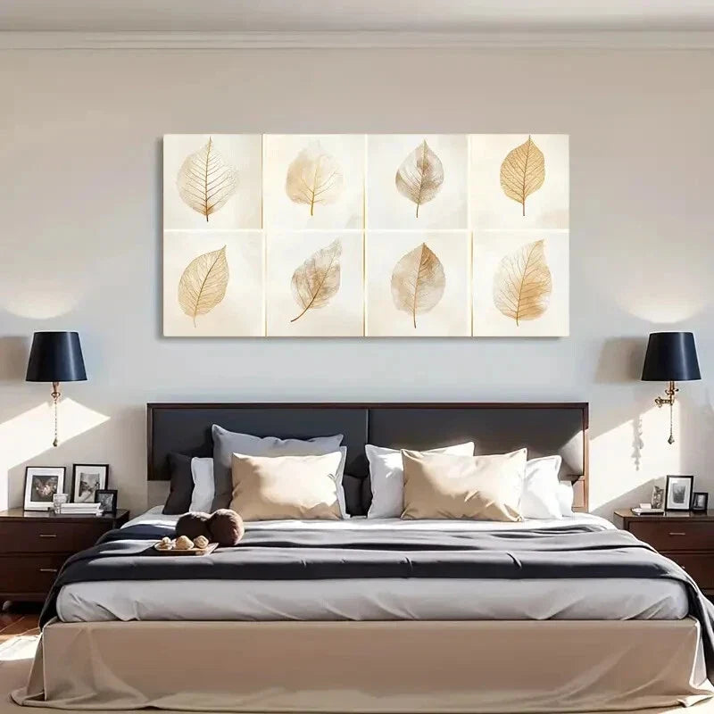 Autumn Leaf Horizontal Décor Wall Art Canvas Office Home Room Framed 120x60cm