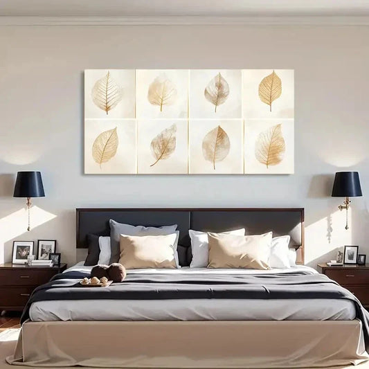 Autumn Leaf Horizontal Décor Wall Art Canvas Office Home Room Framed 120x60cm
