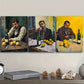 3pcs Drunk man Wall Art Set Canvas Framed 40x60cm - High Quality Print 100% Australian Made Wall Canvas Ready to Hang