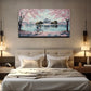Rider Under The Cherry Tree Wall Art Canvas Office Home Room Framed 120x60cm