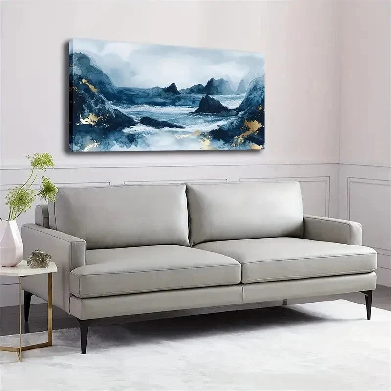 Thousand Li Jiangshan Relying Wall Art Canvas Office Home Room Framed 120x60cm
