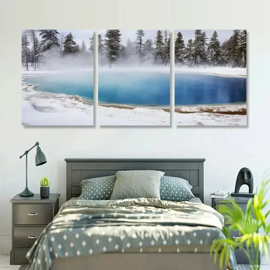 3pcs Yellowstone National Park Nature Metal Print Ready to Hang Art