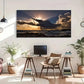 Vibrant Clouds & Sun Rays Ocean Wall Art Canvas Office Home Room Framed 120x60cm