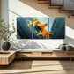 3pcs Yellow Tree Frog Metal Print Ready to Hang Art