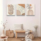 3pcs Neutral Abstract Geometric Metal Print Ready to Hang Art