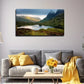 Autumn Mountain River Wall Art Canvas Office Home Room Framed 80x45cm