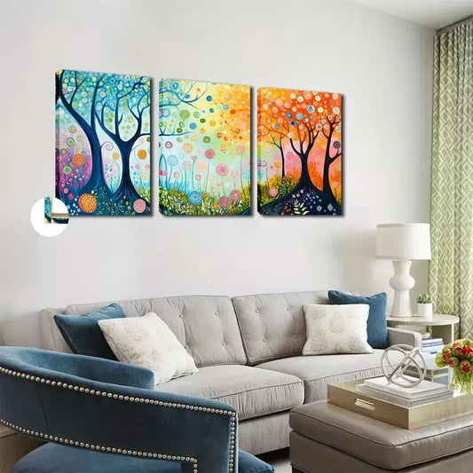 3pcs impressive trees ,  Wall Art Set Canvas Framed 40x60cm - High Quality Print 100% Australian Made Wall Canvas Ready to Hang