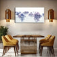 Blue Hydrangeas Floating On Wall Art Canvas Office Home Room Framed 80x45cm