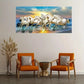 Abstract a Running Horse wall canvas office home room framed 120x60cm