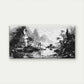 Chinese Ink Wash Style Landscap Wall Art Canvas Office Home Room Framed 120x60cm