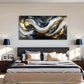 Dynamic Flow Abstract Metallic Wall Art Canvas Office Home Room Framed 120x60cm