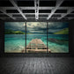 3pcs Oceanic Scenery Blue Seascape Metal Print Ready to Hang Art
