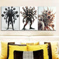 3pcs Eye Monster Art Painting   Metal Print Ready to Hang Art