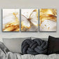 3pcs Ethereal Golden Butterfly  Art  Metal Print Ready to Hang Art