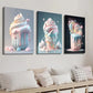 3pcs Summer Macaron Color Popsicle Ice Cream Wall Art Set Canvas Framed 40x60cm - High Quality Print 100% Australian Made Wall Canvas Ready to Hang