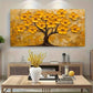 Abstract Yellow Floral Wall Art wall canvas office home room framed 120x60cm