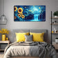 Whirlpool Starry Sky Sunflower Wall Art Canvas Office Home Room Framed 120x60cm