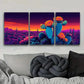 3pcs Surreal cactus Art Painting Metal Print Ready to Hang Art