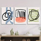 3pcs Abstract black line drawing, Metal Print Ready to Hang Art