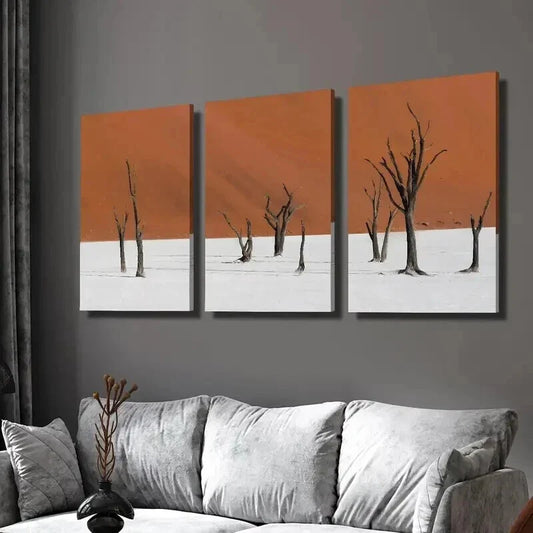 3pcs Simple Tree Decorative Painting Wall Art Set Canvas Framed 40x60cm - High Quality Print 100% Australian Made Wall Canvas Ready to Hang