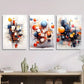 3pcs  Colorful three-dimensional geometric Metal Print Ready to Hang Art
