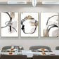 3pcs Abstract Art Smooth Colors Poster Dormitory Metal Print Ready to Hang Art