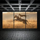 3pcs Lioness Carrying Her Cub In The Air Metal Print Ready to Hang Art