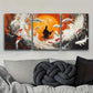3pcs Fisherman, Koi Art Painting Metal Print Ready to Hang Art