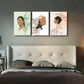 3pcs Abstract African American Black Metal Print Ready to Hang Art
