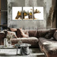 3pcs Majestic Bear Forest Close-Up  Wall Art Set Canvas Framed 40x60cm - High Quality Print 100% Australian Made Wall Canvas Ready to Hang