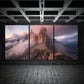 3pcs Big Snowy Mountain Sunset Metal Print Ready to Hang Art