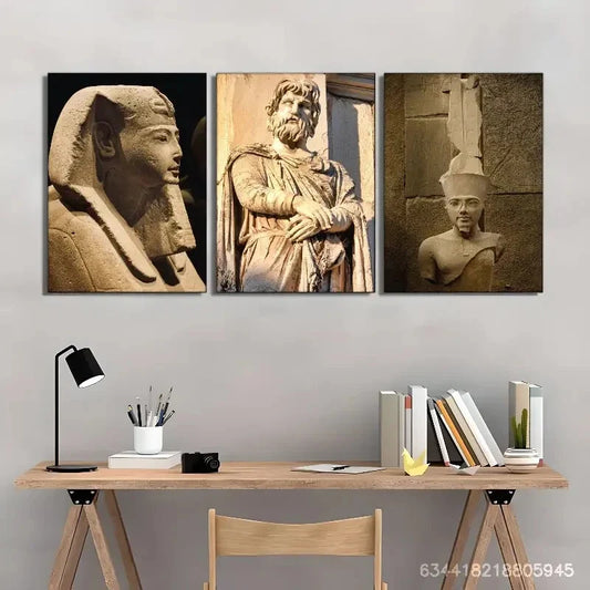 3pcs Ancient Egypt, Arch of Constantine, Egyptian Metal Print Ready to Hang Art