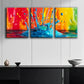 3pcs A Vibrant Explosion of Colors Perfect Wall Art Set Canvas Framed 40x60cm - High Quality Print 100% Australian Made Wall Canvas Ready to Hang