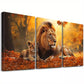 3pcs Decorative Peaceful Lion And Cub Aesthetic Wall Art Set Canvas Framed 40x60cm - High Quality Print 100% Australian Made Wall Canvas Ready to Hang