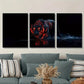 3pcs Featuring Tigers, Stunning Fiery Tigers, Metal Print Ready to Hang Art