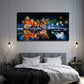 Serene Vibrant Butterfly Wall Art Canvas Office Home Room Framed 80x45cm