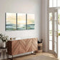3pcs Sunrise Sunset Beach Ocean Abstract Wall Art Set Canvas Framed 40x60cm - High Quality Print 100% Australian Made Wall Canvas Ready to Hang