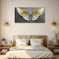 Angel Wings in White and Golden Wall Art Canvas Office Home Room Framed 80x45cm