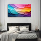 Vibrant Colorful Wave Design Wall Art Canvas Office Home Room Framed 120x60cm