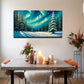 Northern Lights Over Iceland Wall Art Canvas Office Home Room Framed 80x45cm