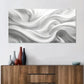 Abstract White Silk Design wall canvas office home room framed 120x60cm