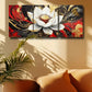 3pcs Elegant White Lotus Flower Design Metal Print Ready to Hang Art
