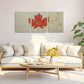 3pcs Canadian Maple Leaf Metal Print Ready to Hang Art