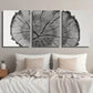 3pcs Abstract Black And White Tree Stump Metal Print Ready to Hang Art